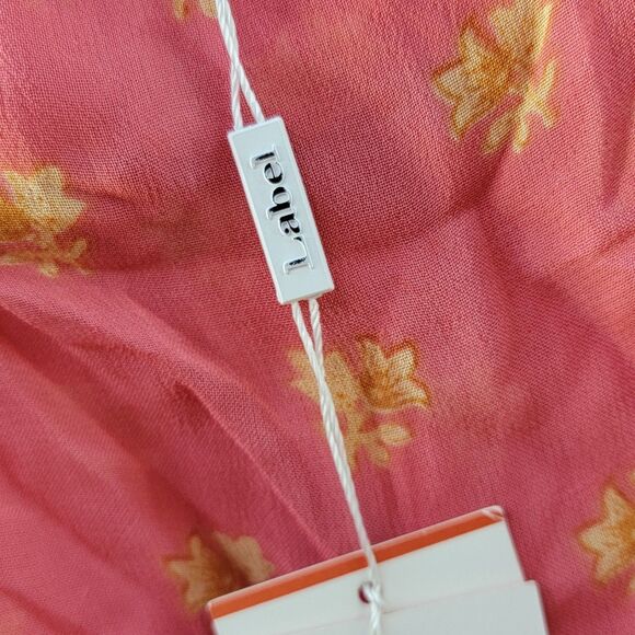 NWT Label Ritu Kumar 100% Viscose Pink Floral Sakshki Mini Dress Split Sleeve M - Picture 8 of 11